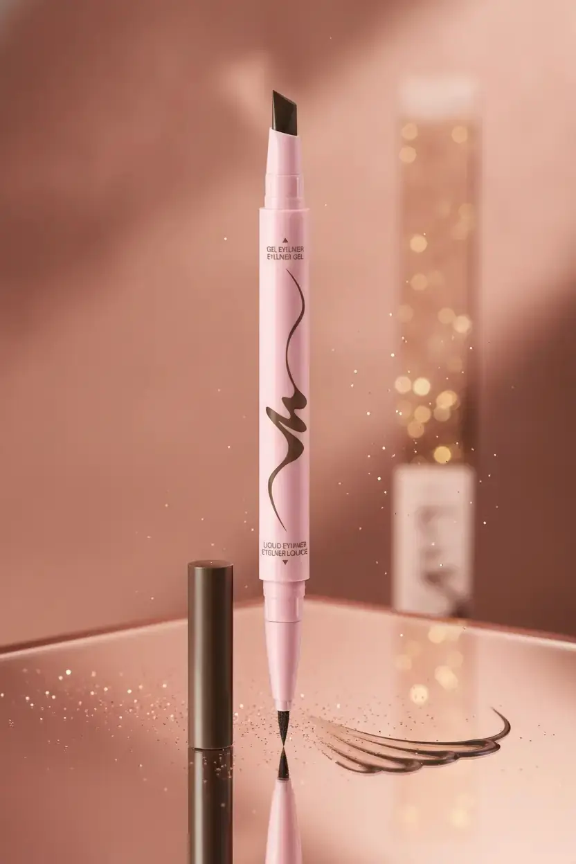 Minimalist Serisi Çift Taraflı Eyeliner (03 Kızıl Kahve)