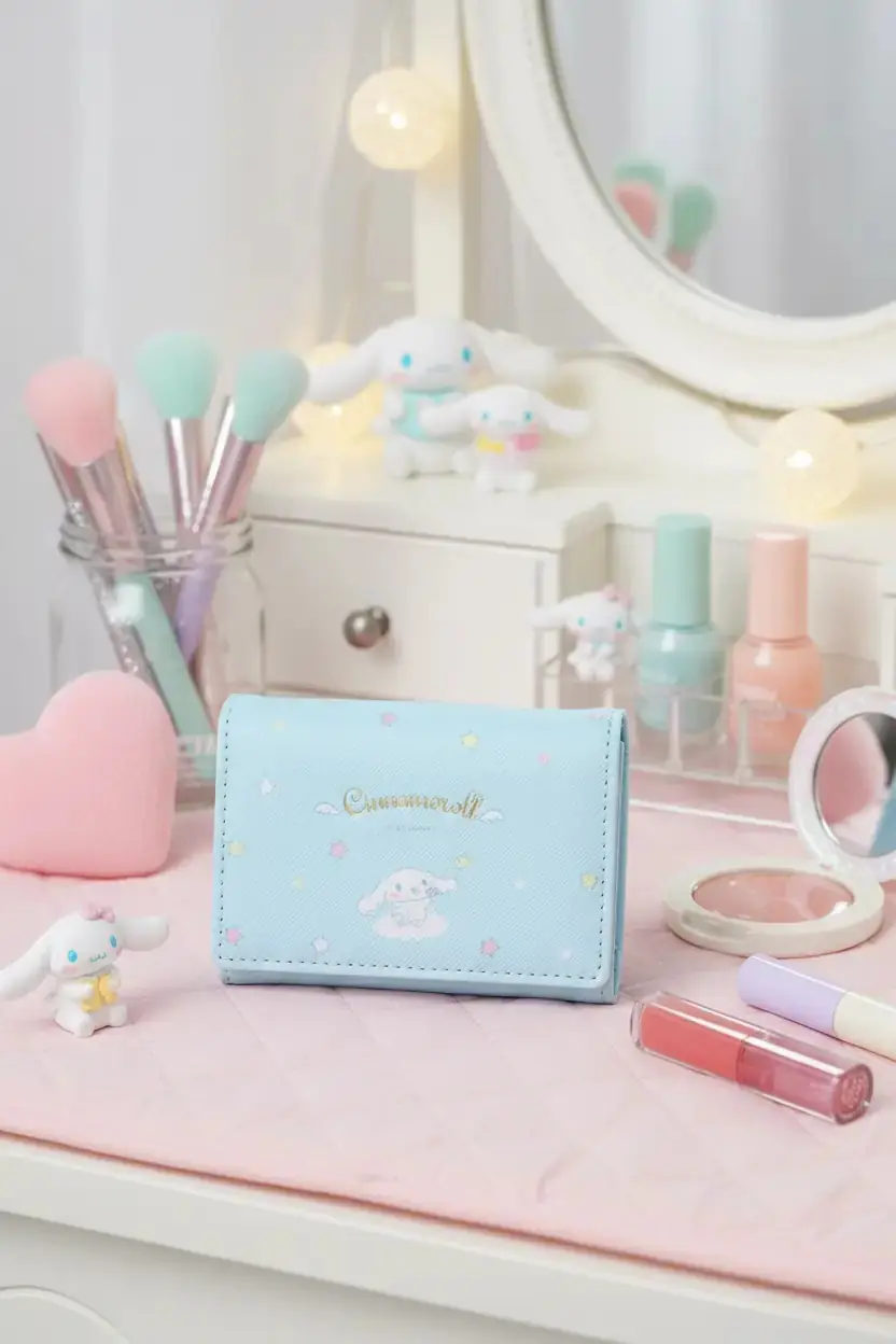 Sanrio Lisanslı Cinnamoroll Sevimli Kapaklı Bozuk Para Cüzdanı – Pvc & Kompakt Tasarım