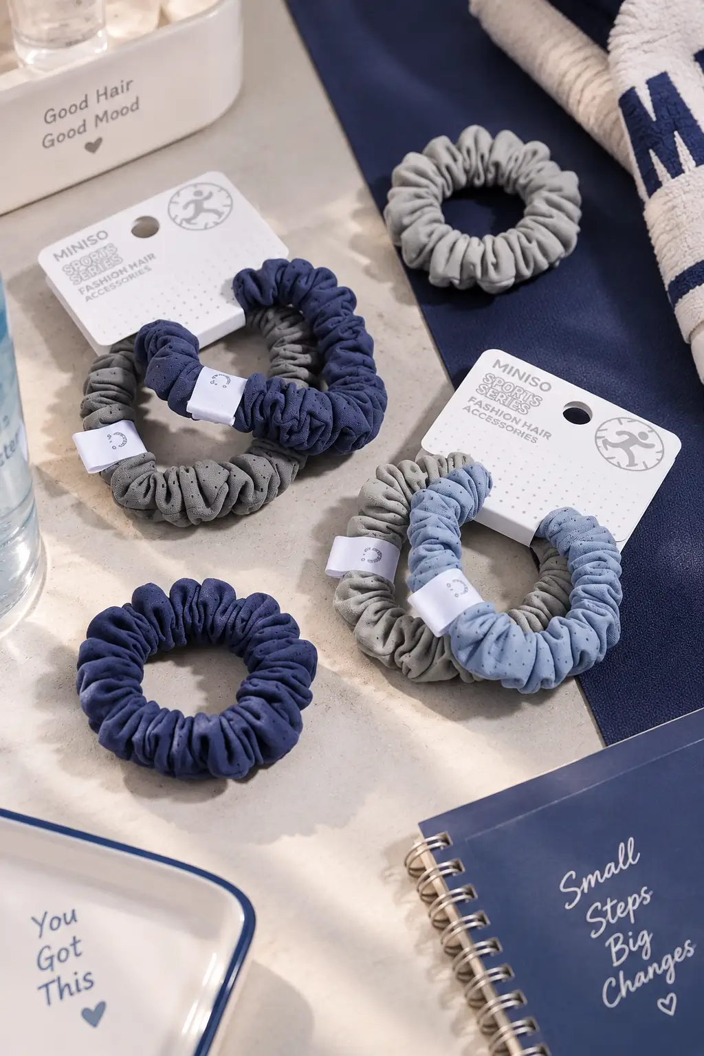 Miniso Lisanslı Spor Serisi Saç Lastiği – 2 Adet Esnek ve Şık Günlük Saç Aksesuarı Seti