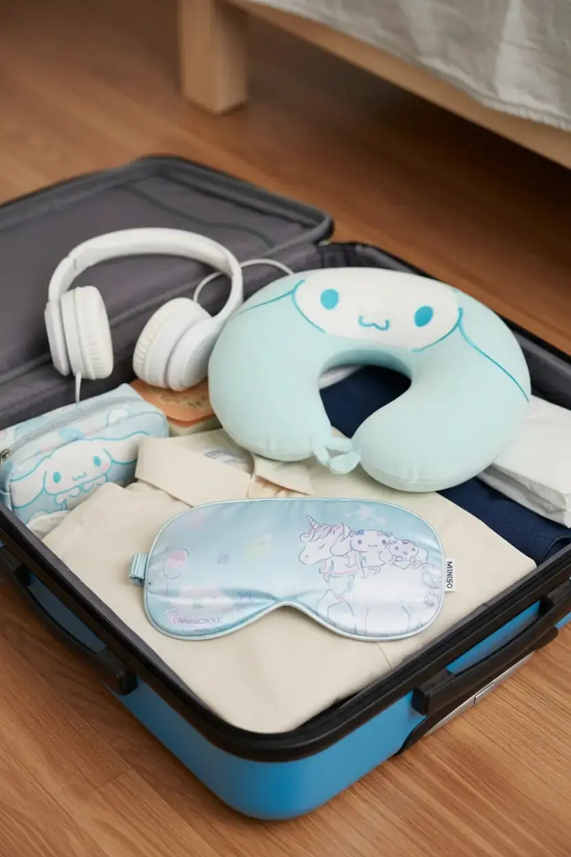 Sanrio Lisanslı Cinnamoroll Unicorn Uyku Maskesi – Işık Engelleyici & Yumuşak