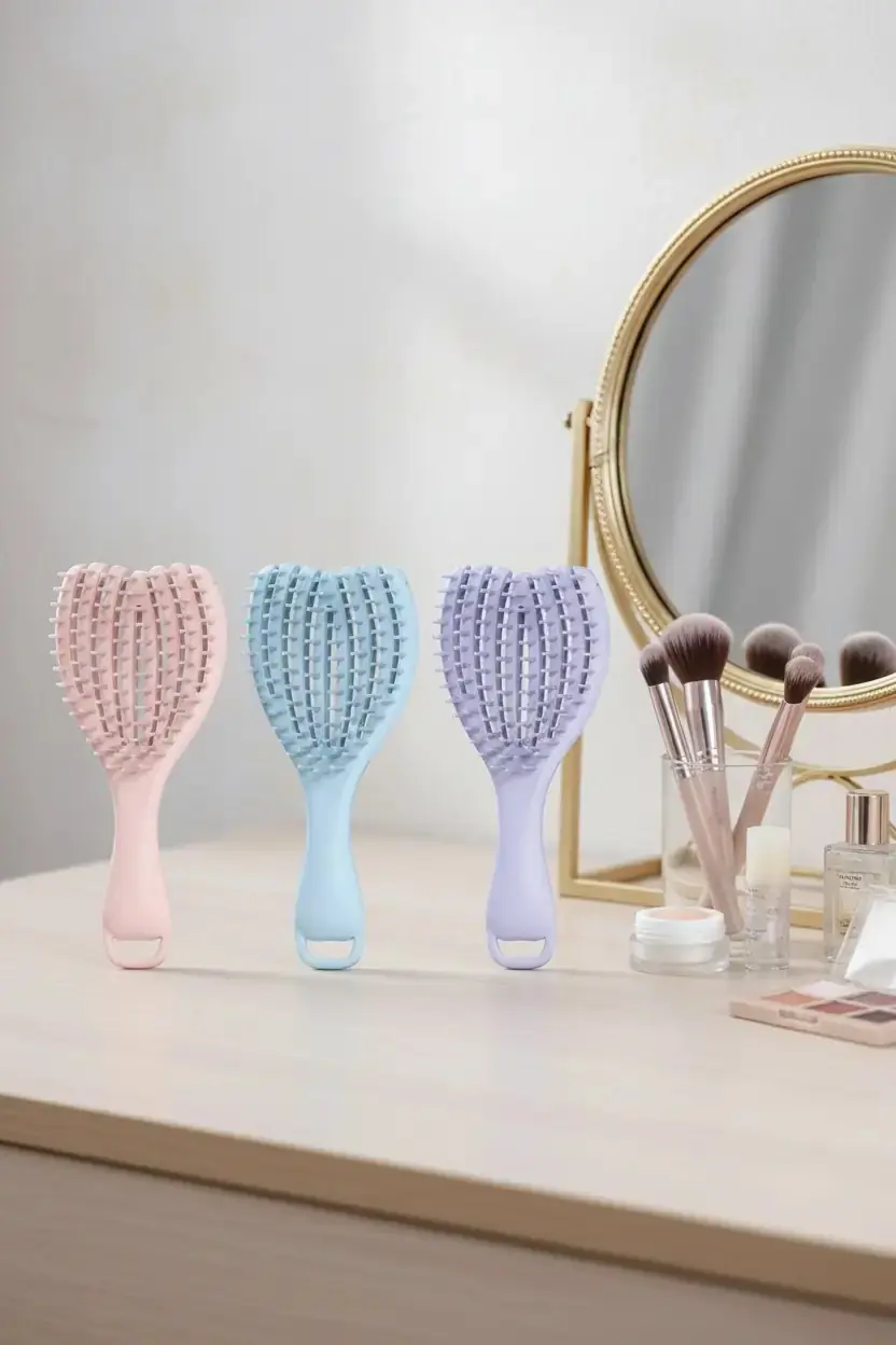 Miniso Lisanslı Mini Kabuk Şekilli Saç Fırçası – Taşınabilir 12,9 Cm