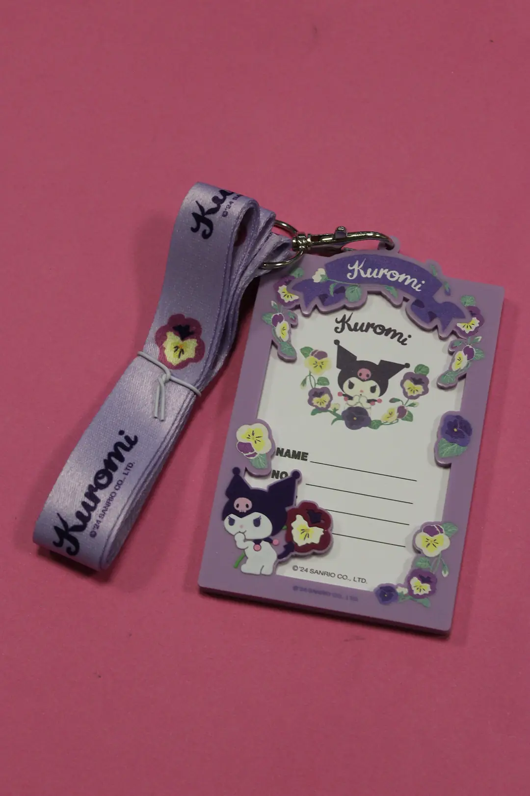 Sanrio Lisanslı İpli Kartlık - My Melody ve Kuromi Desenli PVC Boyun Askılı Kimlik ve Akbil Kabı