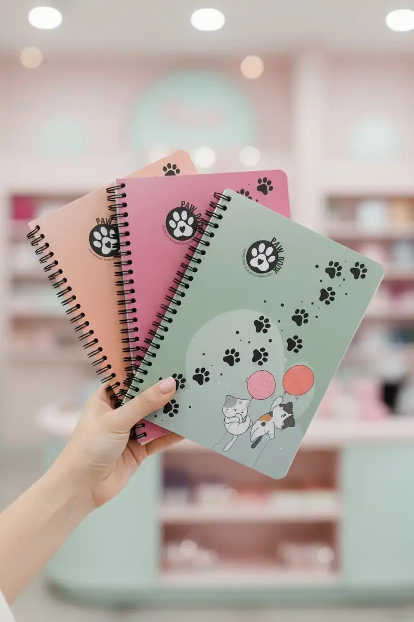 Gıpta Pati Tasarımlı Kareli Defter – 80 Yaprak Spiralli Eğlenceli Okul Defteri 30 CM