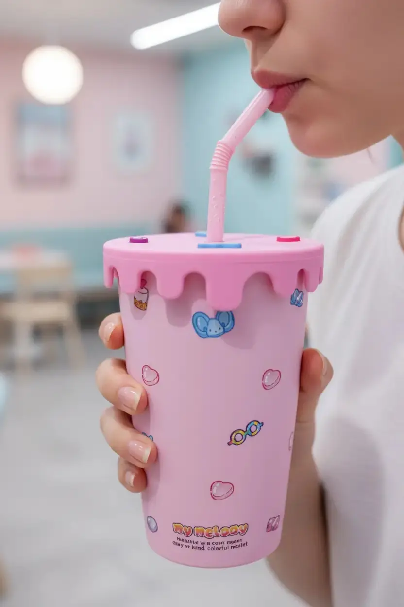Sanrio Lisanslı My Melody Pipetli Fincan – Kapaklı Tasarım