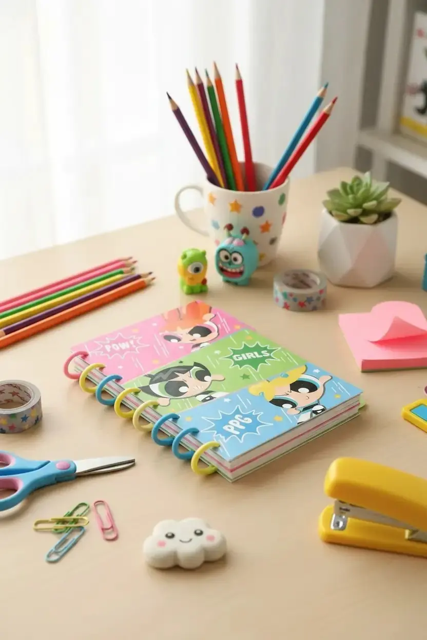 Powerpuff Girls Lisanslı Sert Kapak Spiralli Defter 80 Yaprak 21.4 Cm