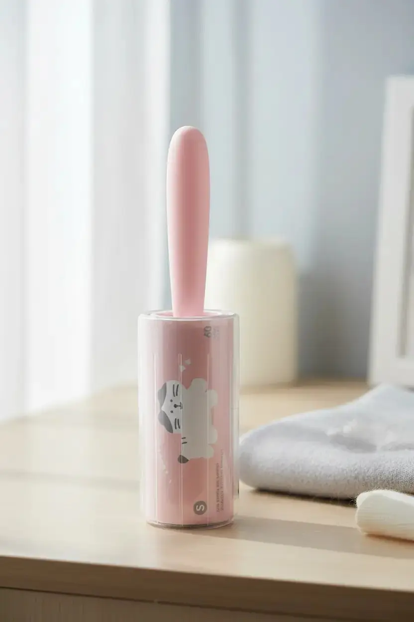 Miniso Lisanslı Hayvan Serisi Pembe Tüylü Yer Paspası – 6x20.7 cm Küçük Yaşam Alanı Örtüsü