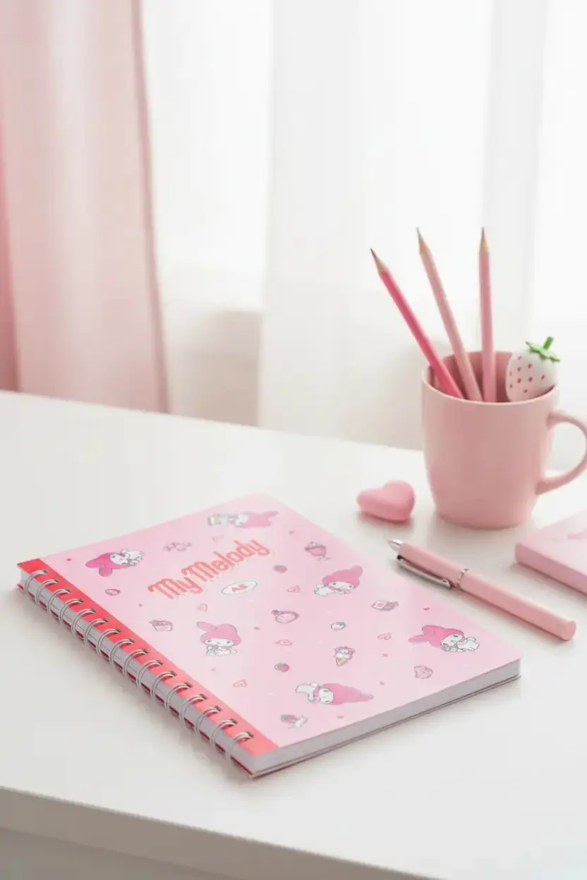 Sanrio Lisanslı My Melody Retro Koleksiyonu A5 Spiral Telli 80 Sayfa Defter