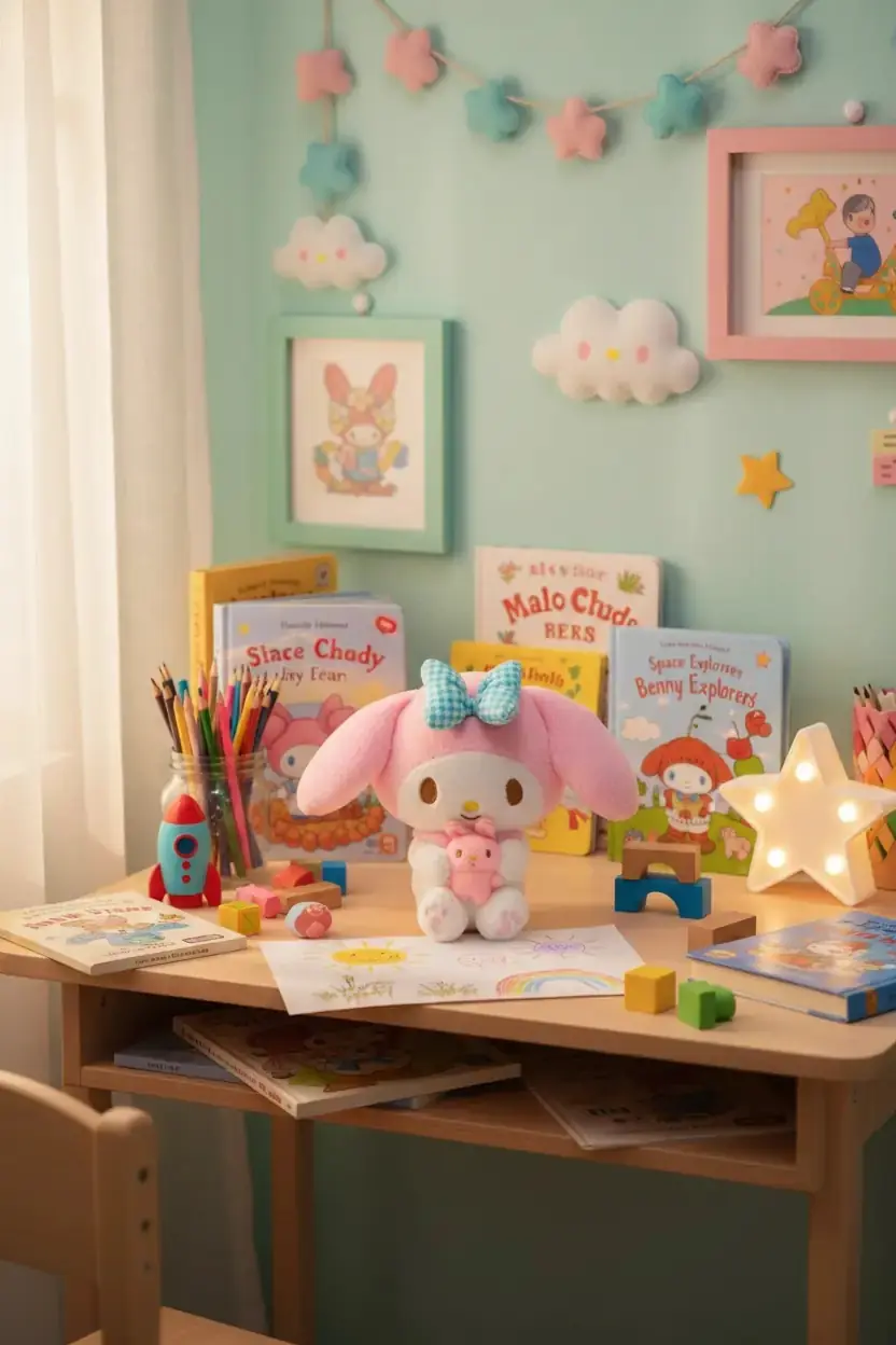 Sanrio Lisanslı My Melody Peluş Oyuncak 28 Cm – Oturan Mini Arkadaşlı Yumuşacık Tasarım