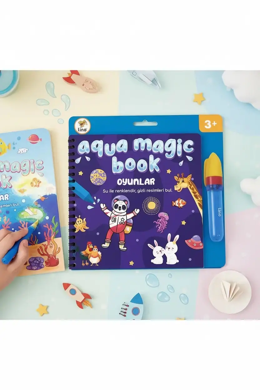 Luna Aqua Magic Book Oyunlar – Sihirli Ve Tekrar Kullanılabilir Boyama Kitabı
