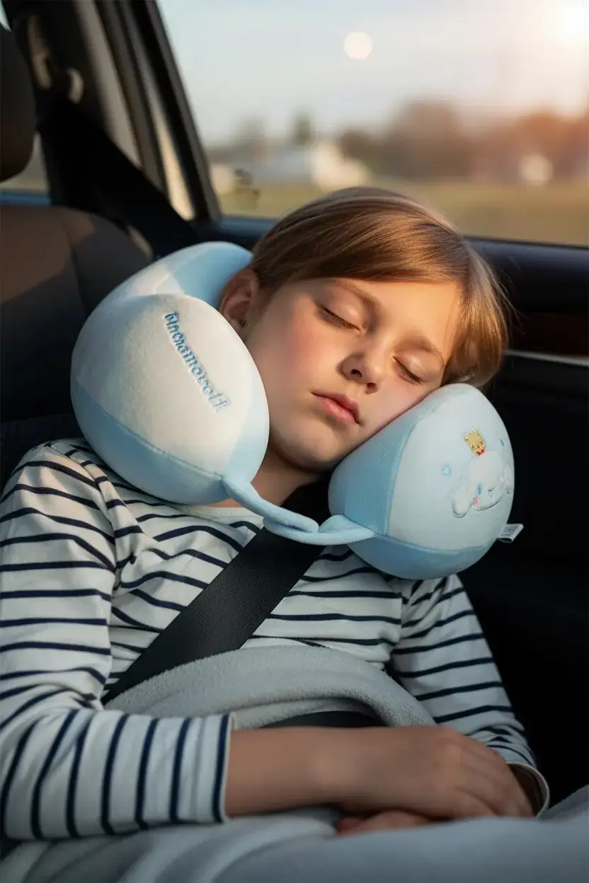 Sanrio Lisanslı Cinnamoroll Hafızalı Boyun Yastığı – Ergonomik Destekli Yumuşak Seyahat Yastığı