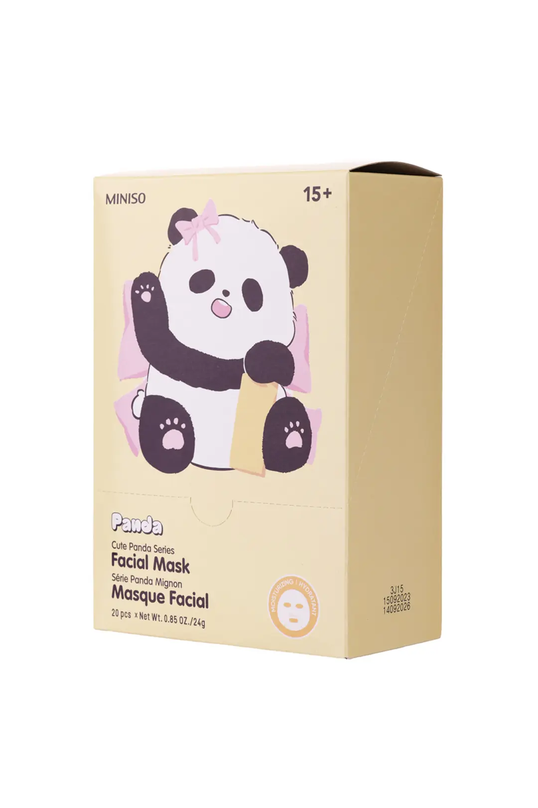 Miniso Lisanslı Sevimli Panda Serisi Yüz Maskesi – Besleyici Bal Özlü 17 Cm