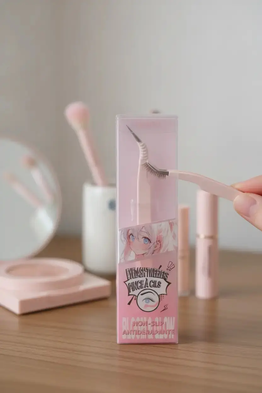 Miniso Lisanslı Bloom & Glow Kirpik Cımbızı – Paslanmaz Çelik 17 Cm