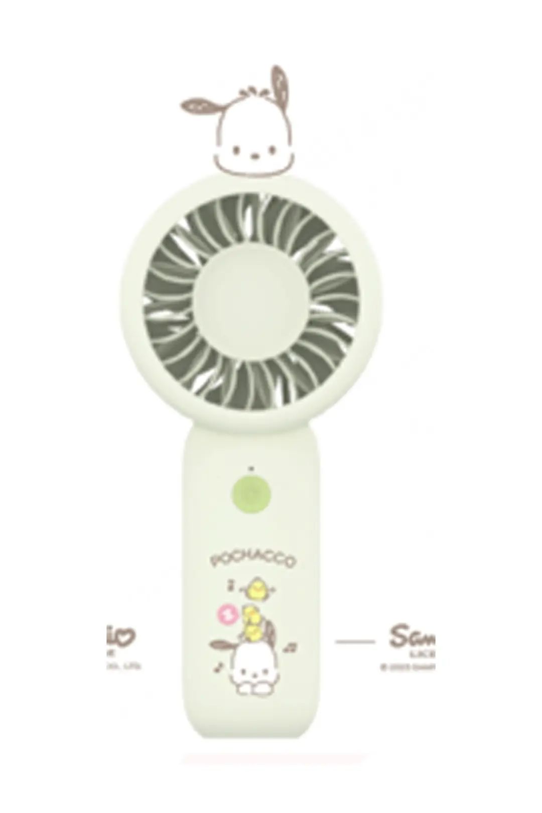 Sanrio Lisanslı Pochacco 1200mAh Taşınabilir Mini Fan – Şarj Edilebilir El Fanı 13,6 Cm