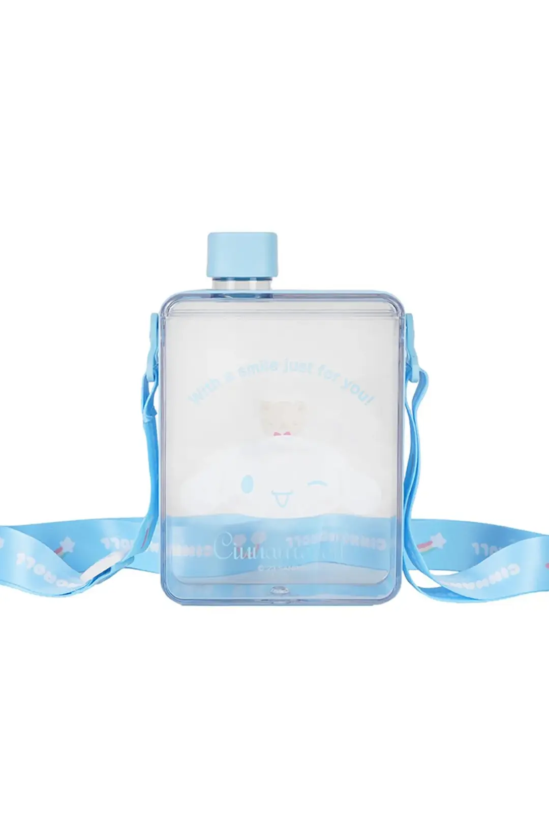 Sanrio Lisanslı Omuz Askılı Sızdırmaz Plastik Su Şişesi Cinnamoroll 500 ml