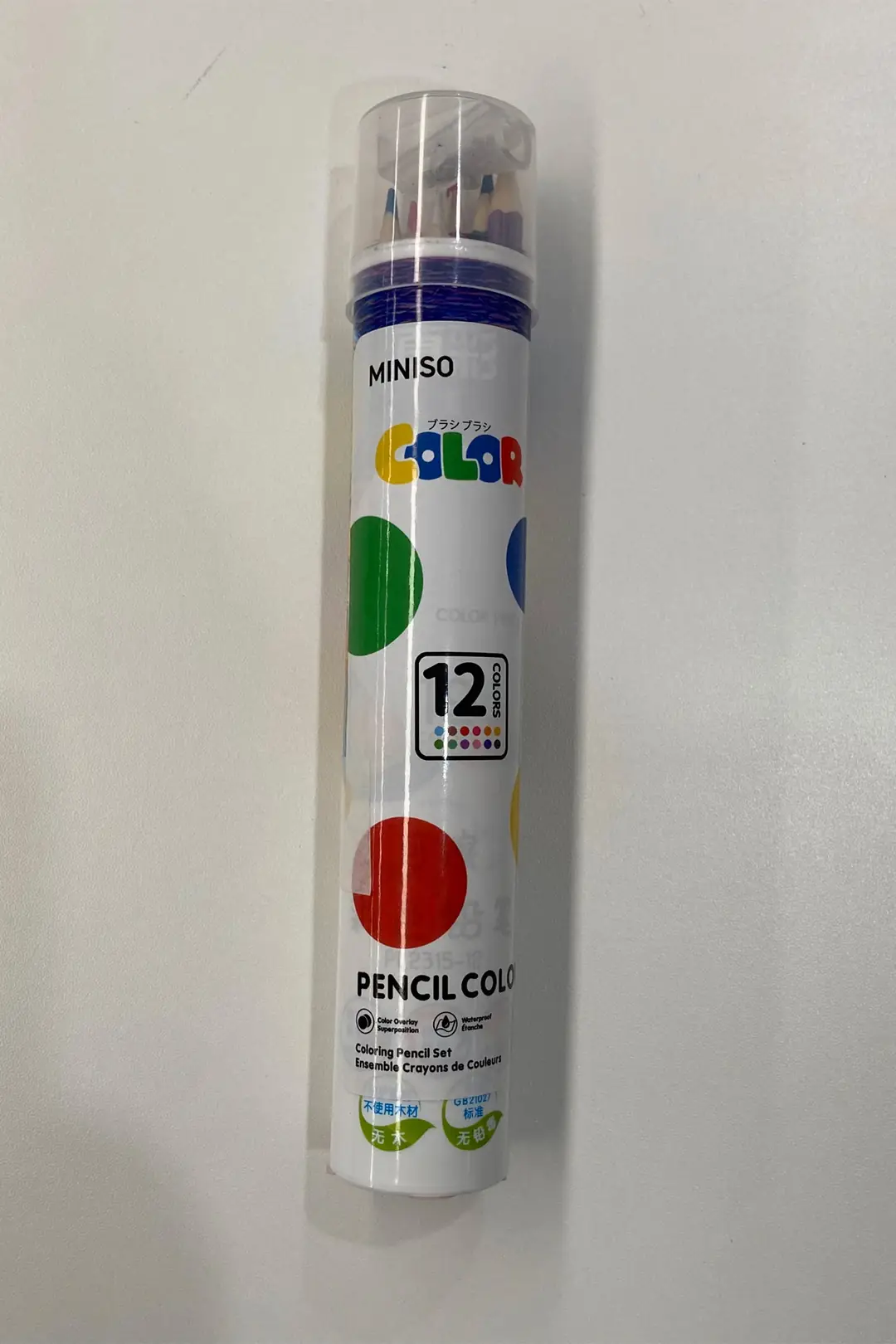 Miniso Lisanslı Polka Dot Silinebilir Boyama Kalemi Seti 12 Renk – Kolay Düzeltme
