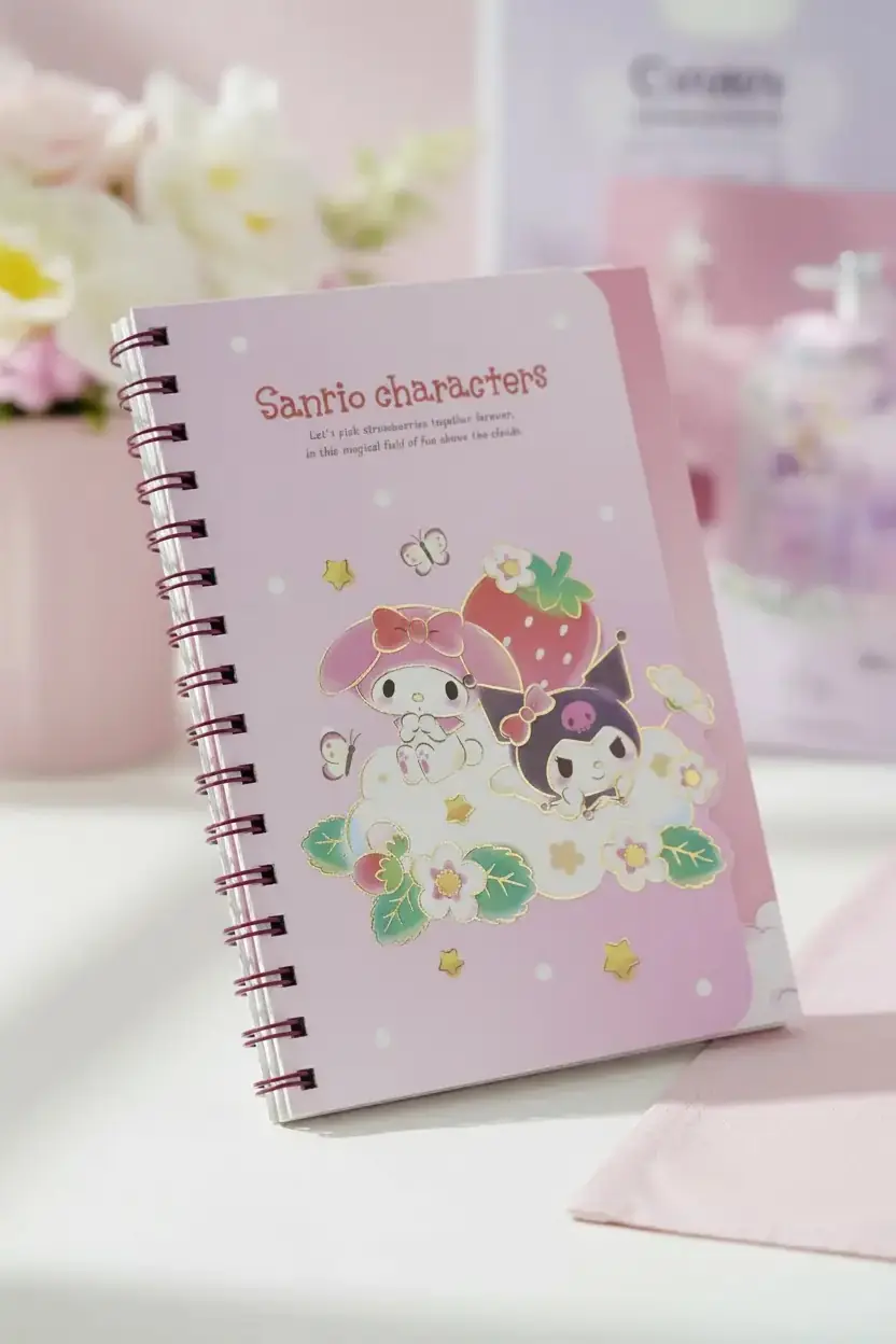 Sanrio Lisanslı Çilek Koleksiyonu A5 Figürlü Defter 64 Sayfa