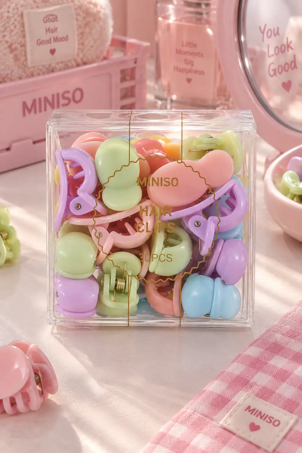 Miniso Lisanslı Eğlenceli Boncuk Süslemeli Saç Tokası Seti – 2 Adet