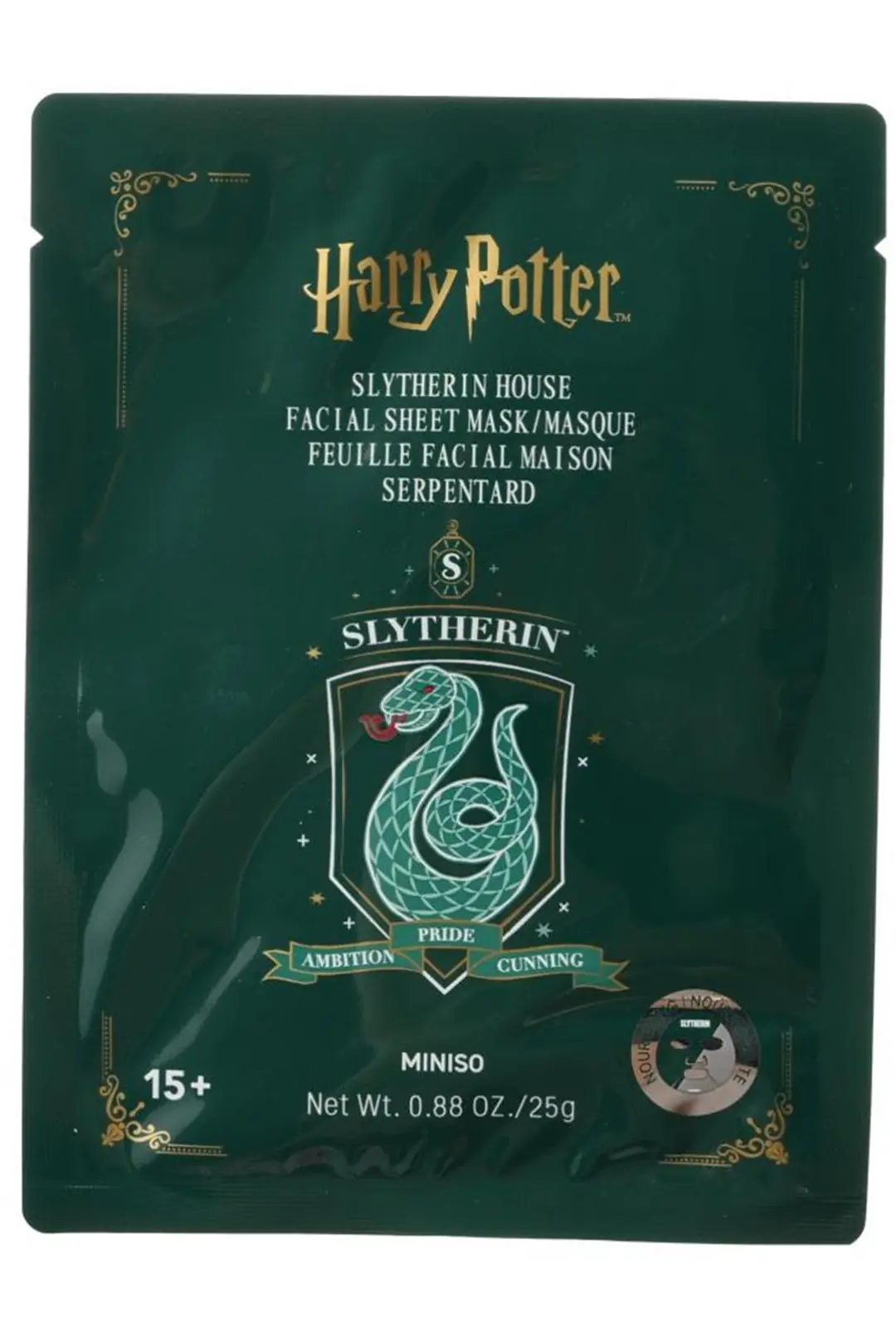 Harry Potter Lisanslı Kağıt Yüz Maskesi- Slytherin