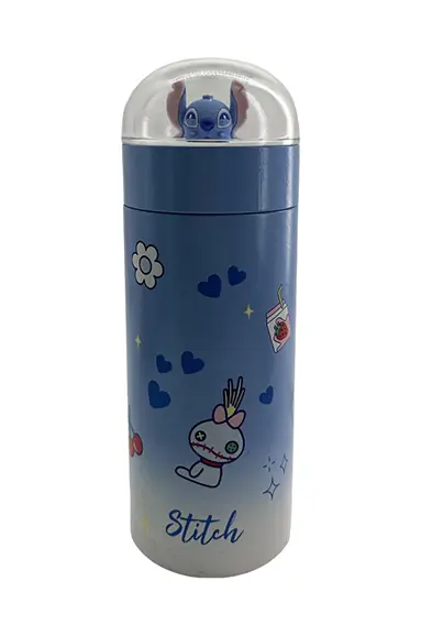 Disney Lisanslı Stitch Çelik Termos – Dekoratif Figürlü Kapak 350 ml