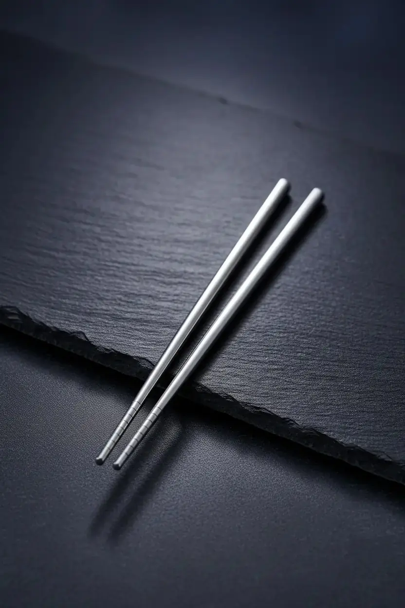 Miniso Lisanslı Paslanmaz Çelik Chopstick 3 Çift 23 Cm – Şık ve Ergonomik Asya Mutfağı Çubuğu
