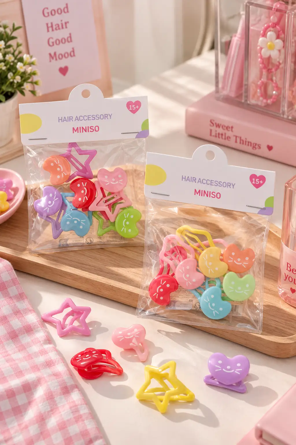 Miniso Lisanslı Sevimli Ördek Klipsleri 5li Paket – Çanta Aksesuarı Karışık Renkli Süs