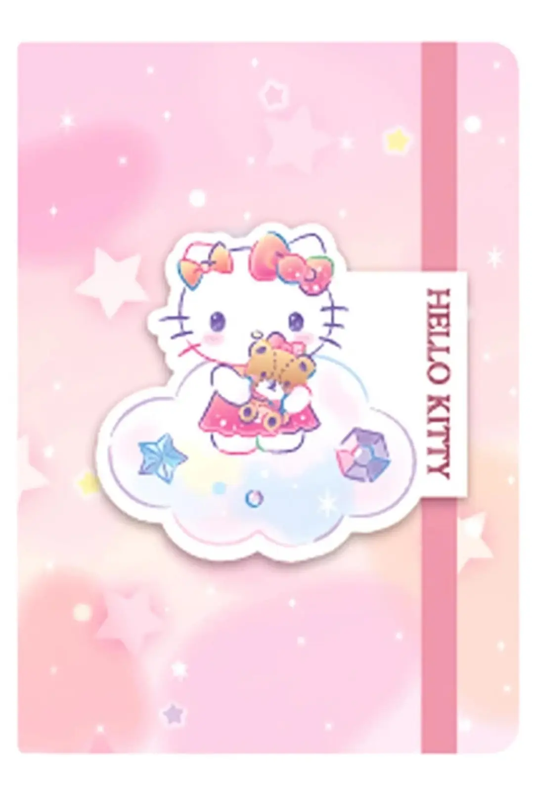 Sanrio Lisanslı Hello Kitty A5 Lastikli Ciltli Defter 80 Yaprak 14 CM