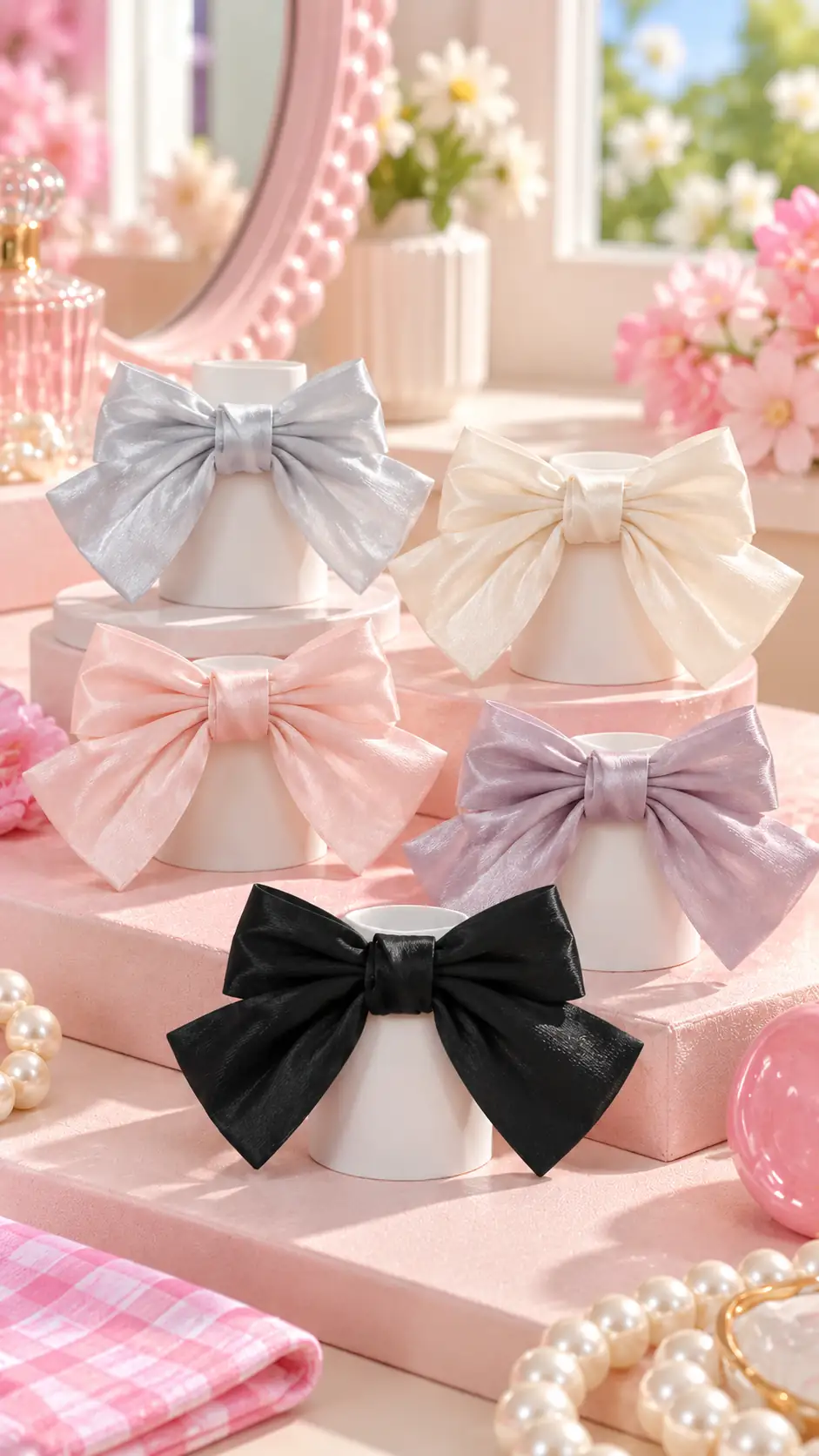 Miniso Lisanslı Kore Tarzı Parlak Fiyonk Saç Tokası – Şık Minimal Saç Aksesuarı