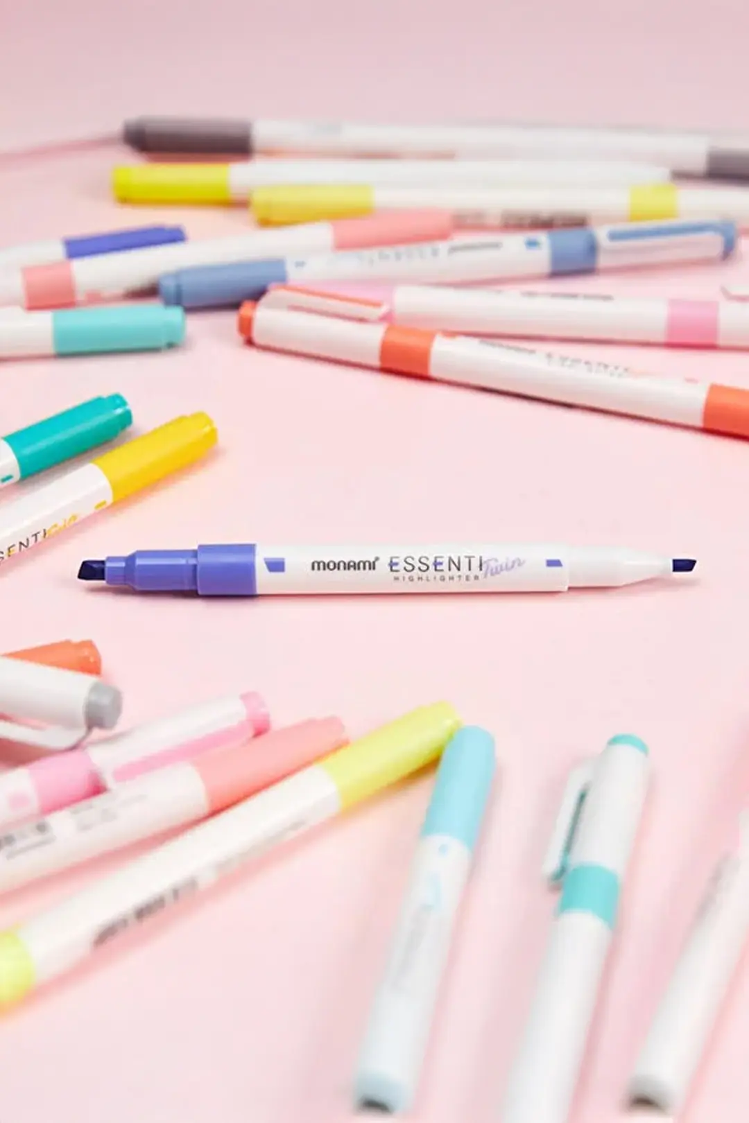 Monami Essenti Twin Fosforlu Kalem 4'lü – New Breeze Pastel Çift Uçlu