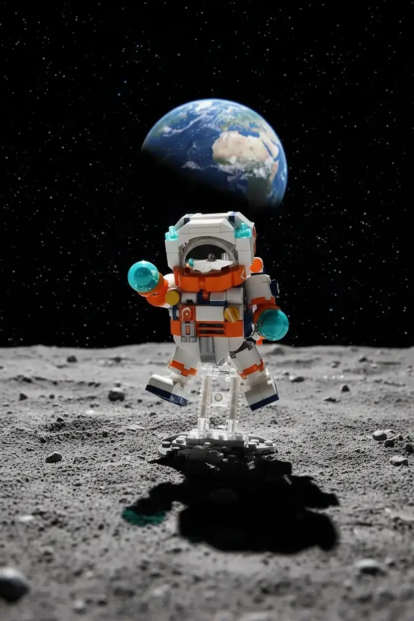 Miniso Lisanslı Havacılık Serisi Astronot Figürü – Parça Birleştirme Özellikli Eğitici ve Dekoratif Oyun Seti 21,5 Cm
