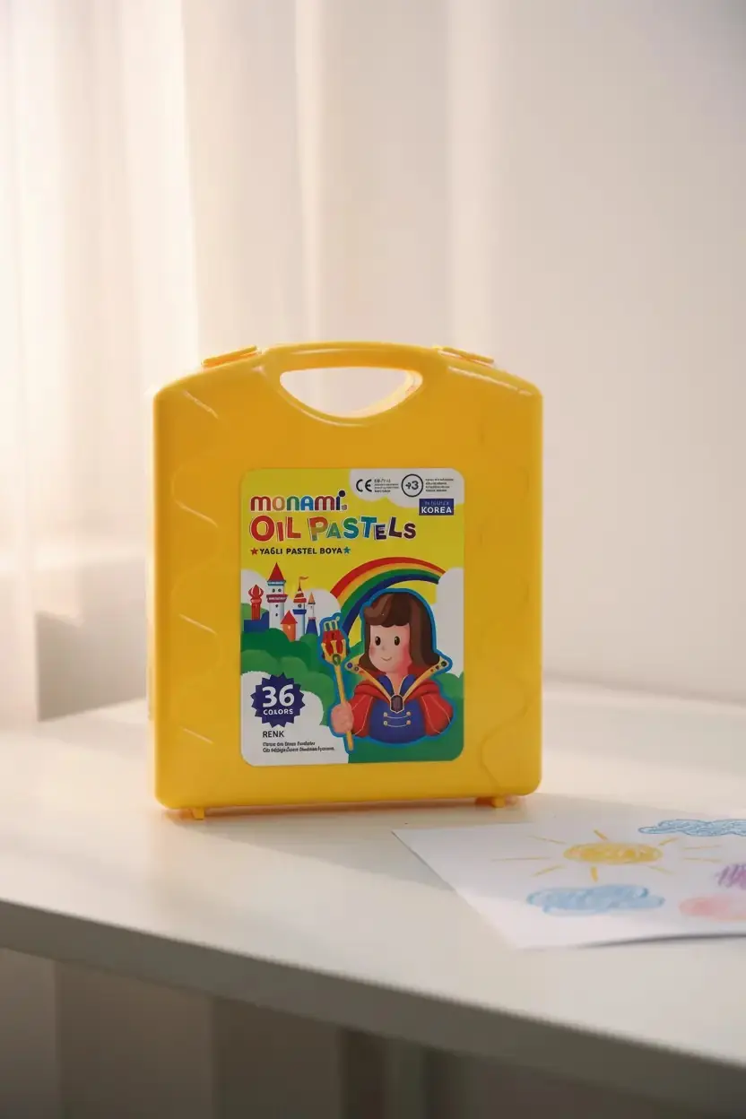 Monami Pastel Boya 36 Renk – Plastik Taşıma Kutulu Yağlı Pastel Seti