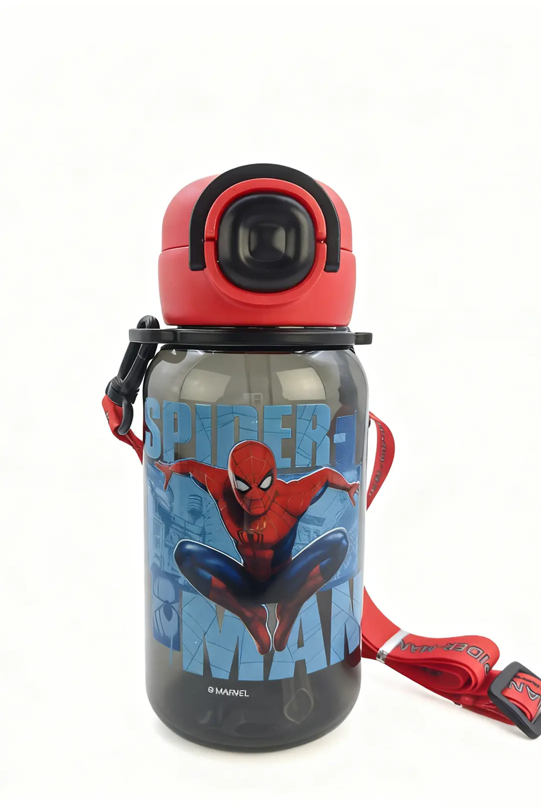 Marvel Spider-Man Koleksiyonu Askılı Pipetli Plastik Matara