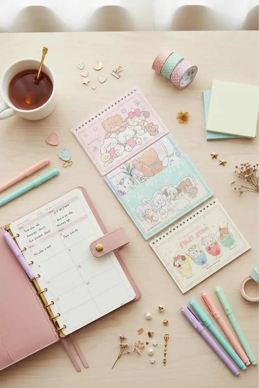 Miniso Lisanslı Mikko Serisi B5 Yeniden Kullanılabilir Pratik Etiket Defteri
