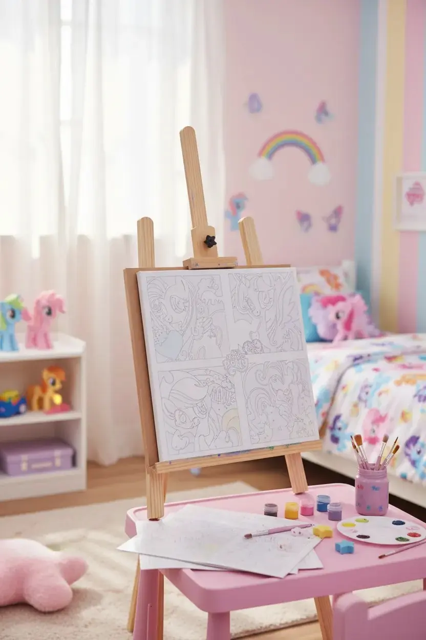 My Little Pony Lisanslı 4 Bölmeli Yağlı Boya Seti 25 Cm – Kanvas Boyama ve Dekoratif Aktivite