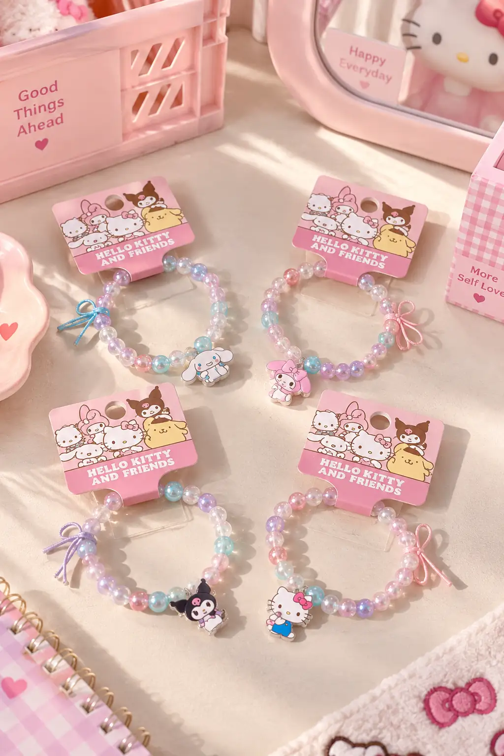 Sanrio Lisanslı Hello Kitty Boncuklu Toka – Şık ve Esnek Tasarım 13 Cm