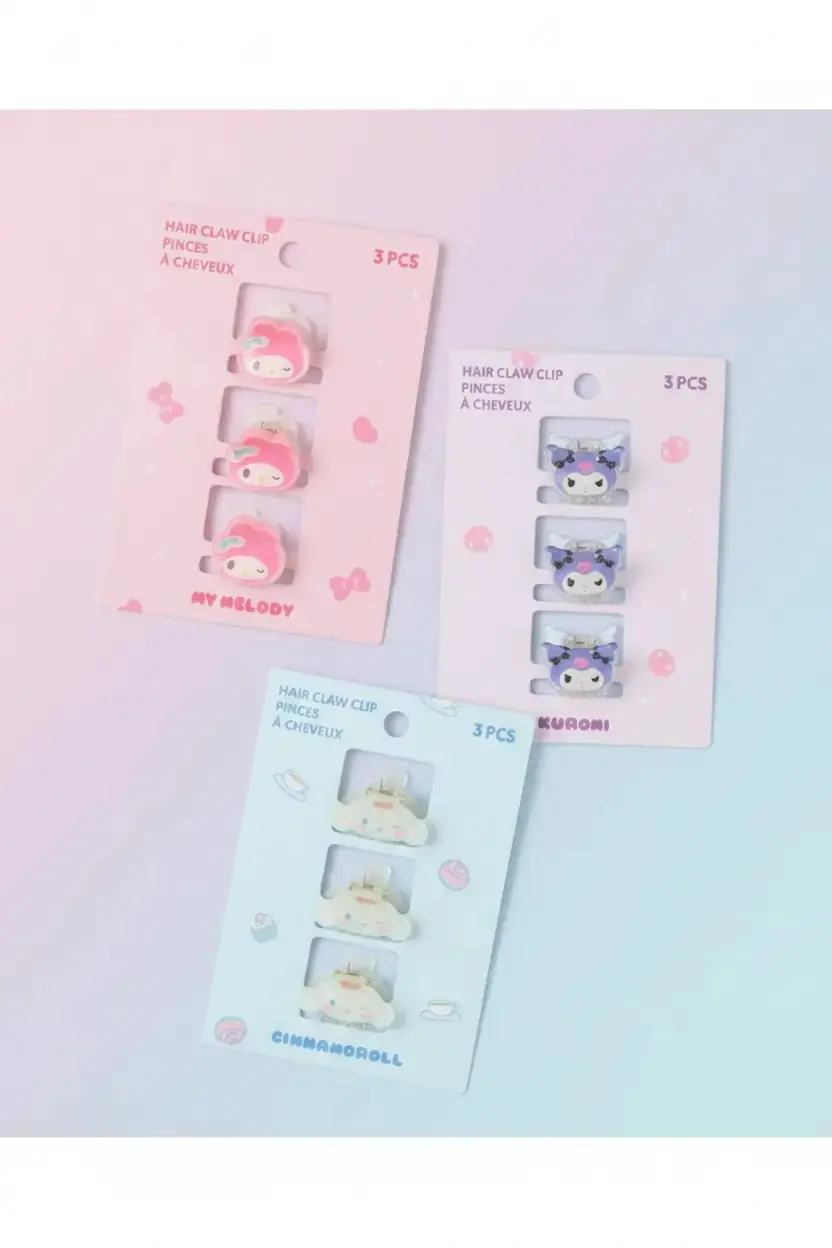Hello Kitty Lisanslı Pençe Tokası (3 Adet) – Güçlü Kavrayışlı & Şirin Set