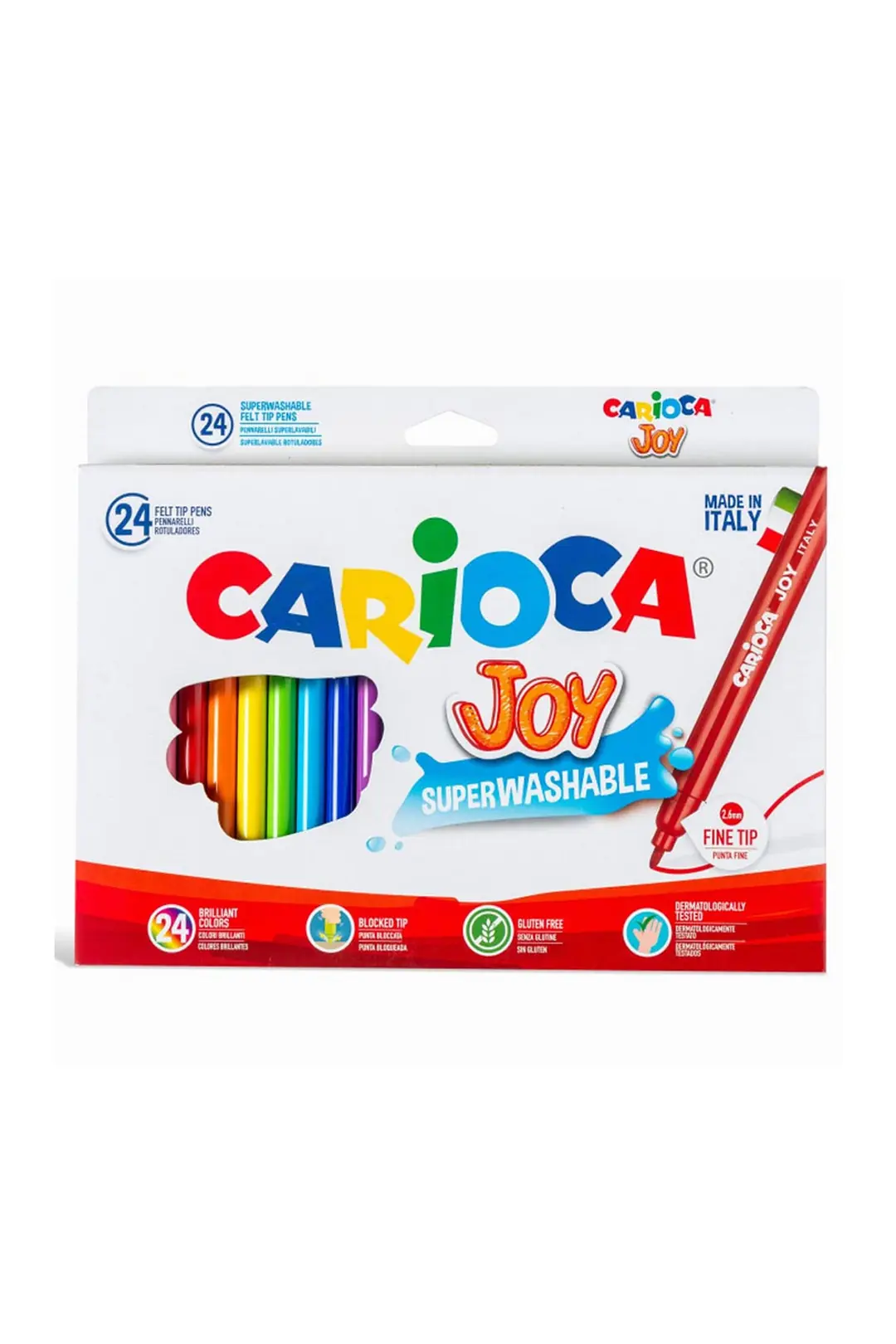 CARİOCA JOY SÜPER YIKANABİLİR KEÇELİ BOYA KALEMİ 24'LÜ
