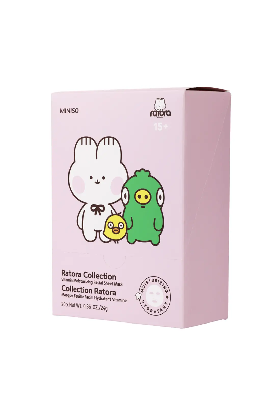Miniso Lisanslı Ratora Serisi Vitaminli Nemlendirici Kağıt Yüz Maskesi – VE (E Vitamini)
