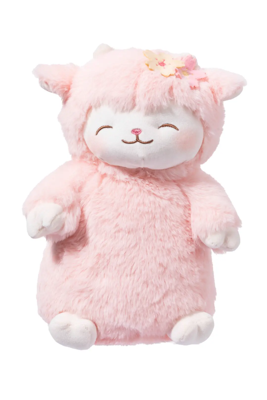 Miniso Lisanslı Kuzu Baa Serisi Pembe Peluş Oyuncak – Sakura Temalı Yumuşak ve Kabarık Kuzu 27 Cm