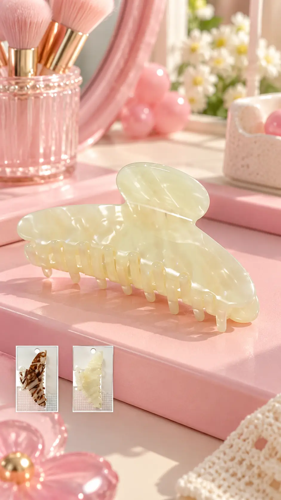 Miniso Lisanslı Güçlü Tutuşlu Büyük Kıskaç Toka – Selüloz Asetan