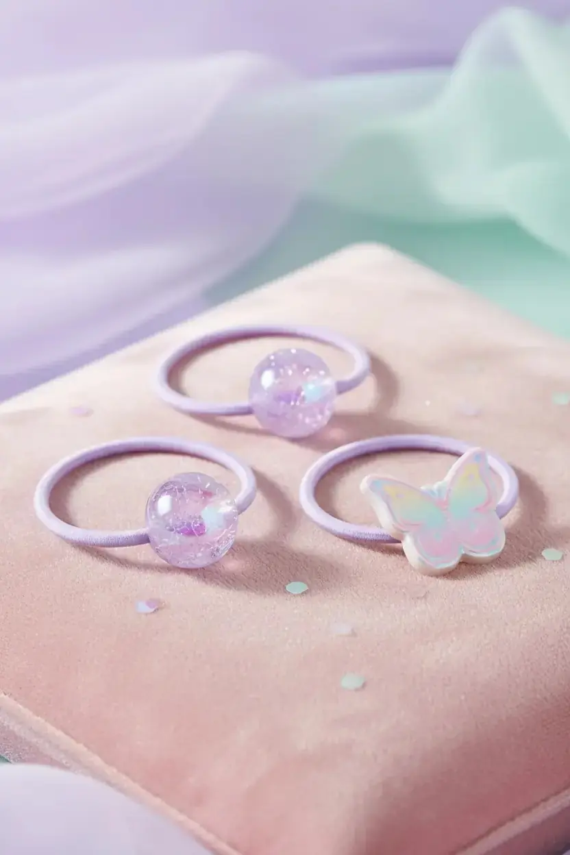 Miniso Lisanslı Eğlenceli Boncuk Detaylı Saç Tokası Seti – 3 Adet