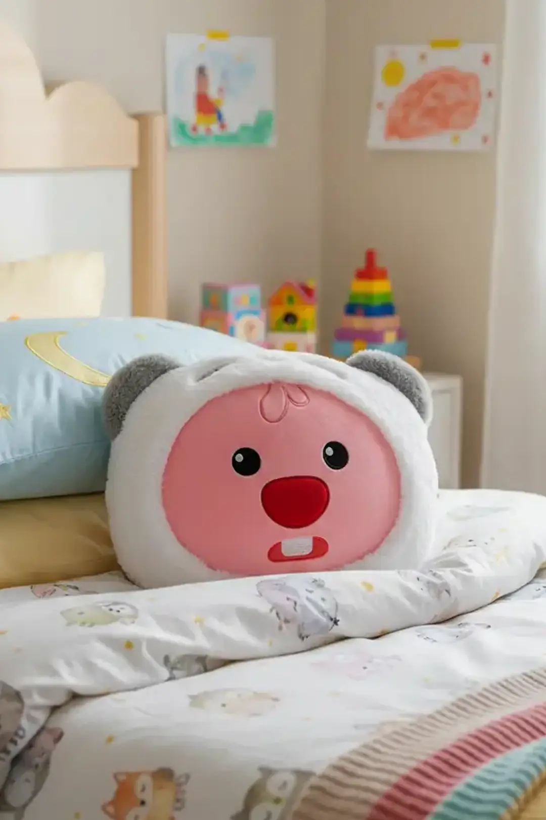 Zanmang Loopy Lisanslı Panda Kostümlü Dekoratif Peluş Yastık 40 cm