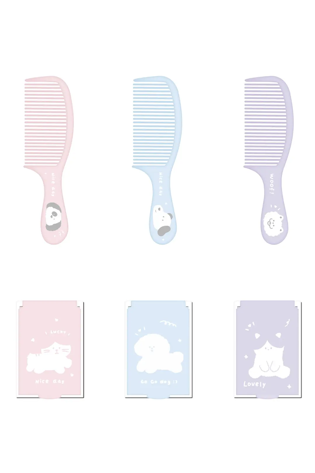 Miniso Lisanslı Hayvan Serisi Ayna ve Tarak Seti 2’li – Taşınabilir 14,5 Cm