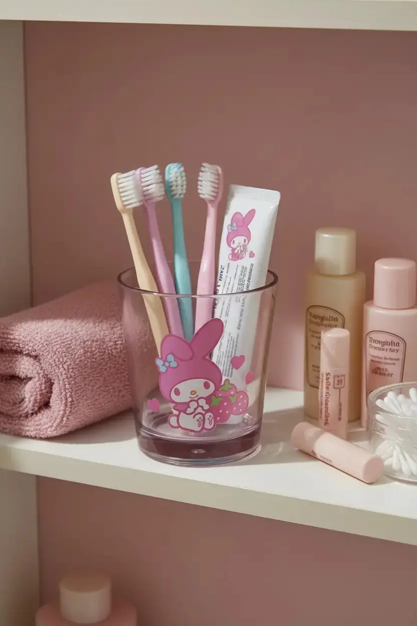 My Melody Şeffaf Banyo Bardağı