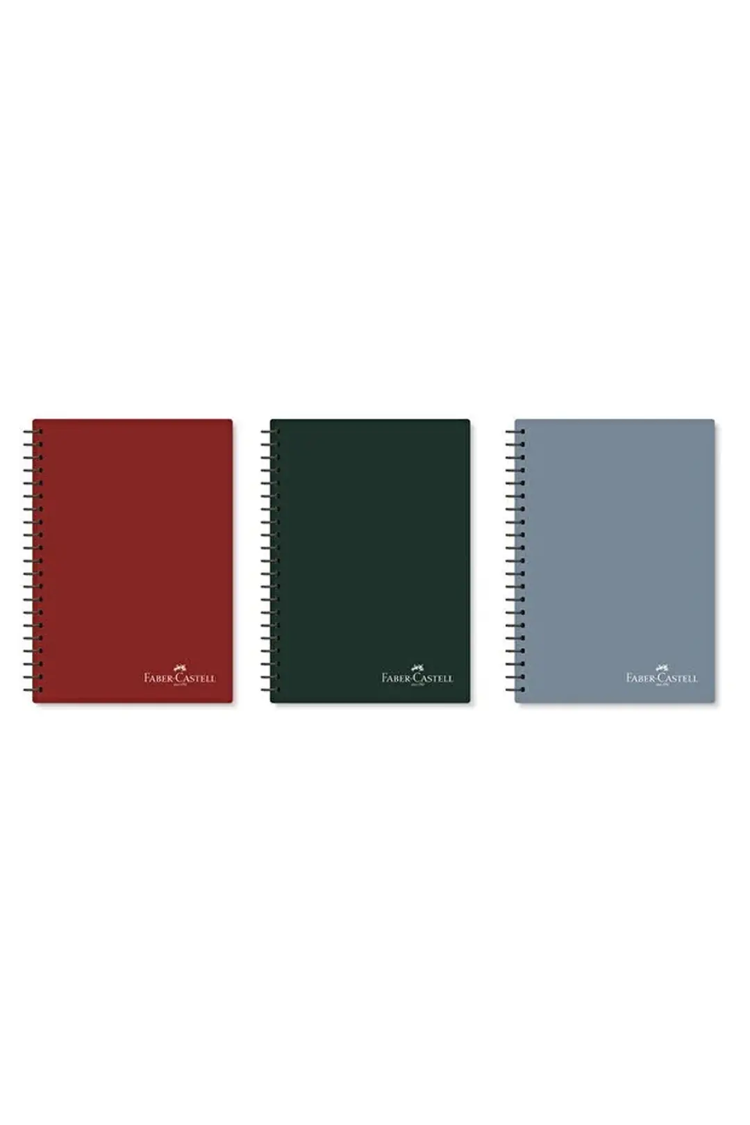Faber-Castell PP Koyu Renkler Çizgili Defter 80 Yaprak – Spiral Ciltli
