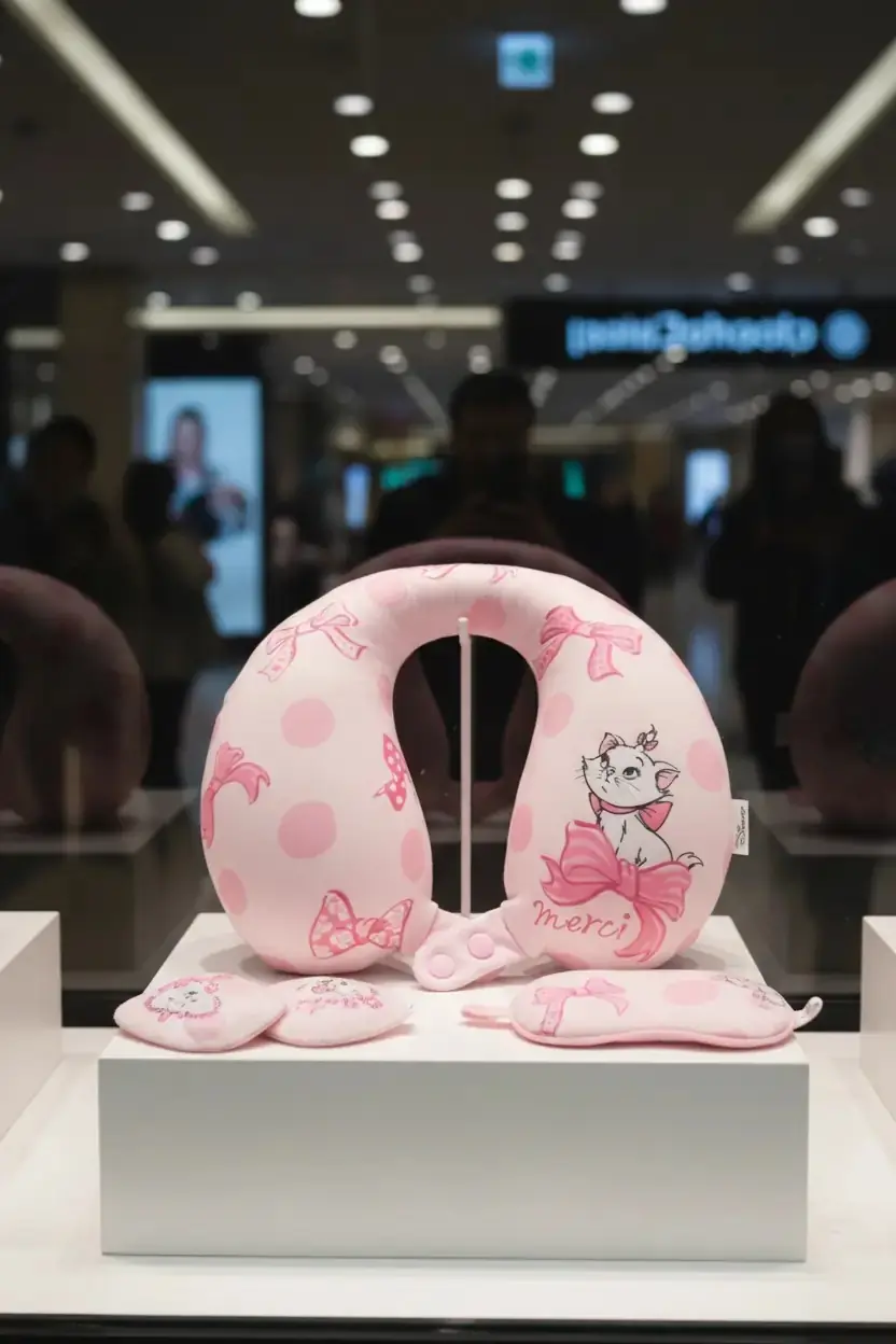 Disney Marie Lisanslı Çocuk Boyun Yastığı – Yumuşak Dokulu Ergonomik Seyahat Desteği 26 Cm