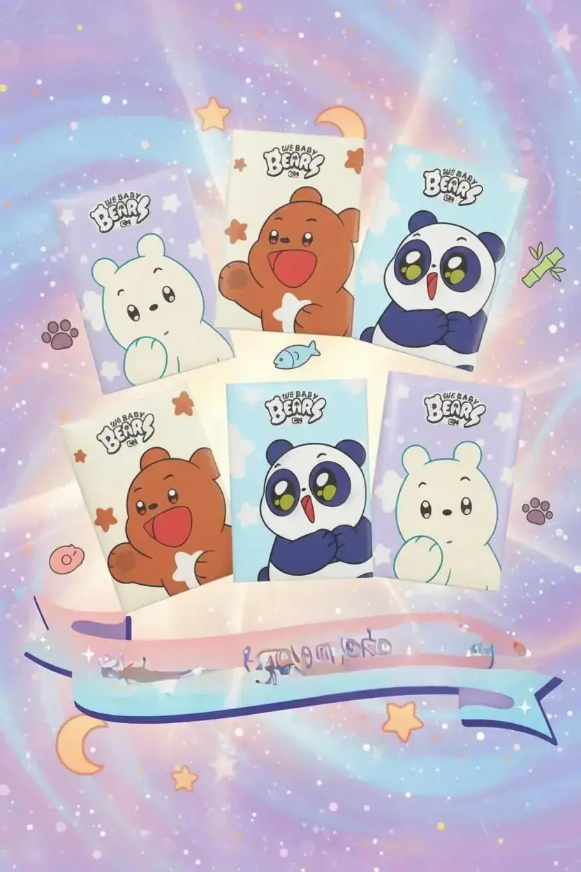 We Baby Bears Lisanslı Baskılı Kağıt Mendil – Yumuşak Dokulu 7 Yaprak 12'li Paket