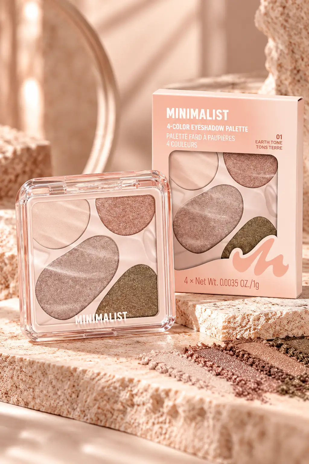 Minimalist 4 Renkli Far Paleti (01 Toprak Tonları)
