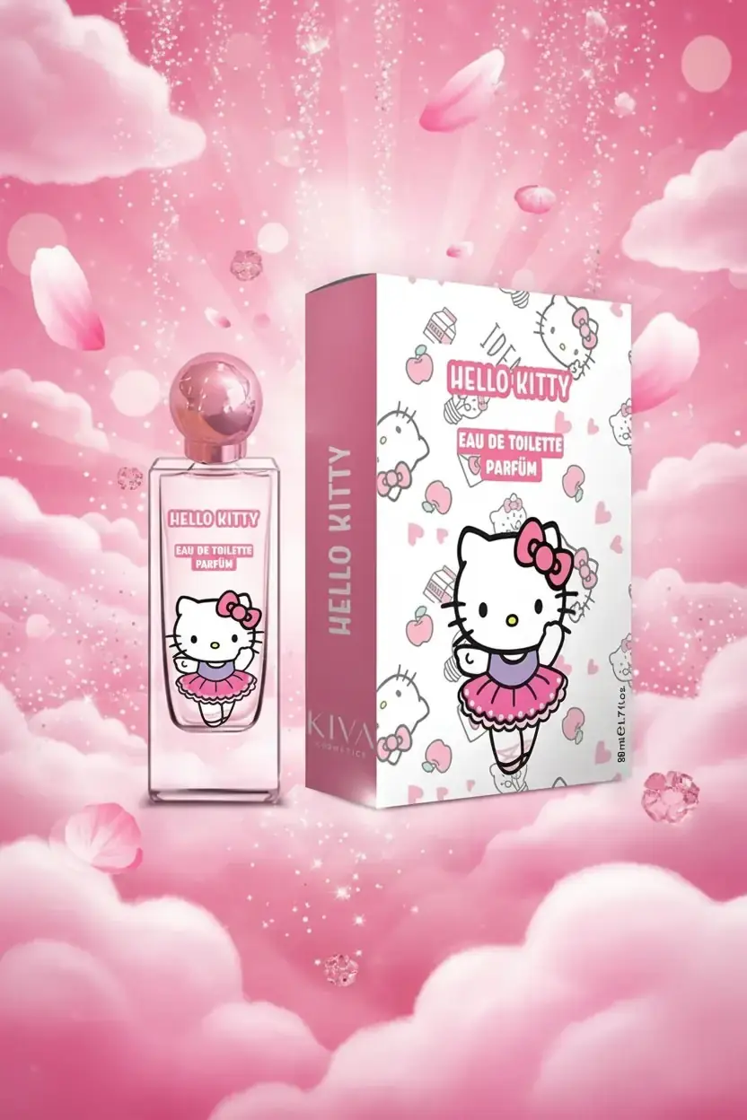 Sanrio Lisanslı Hello Kitty Parfüm EDT 50 ml – Çiçeksi Notalı Hafif Çocuk Parfümü