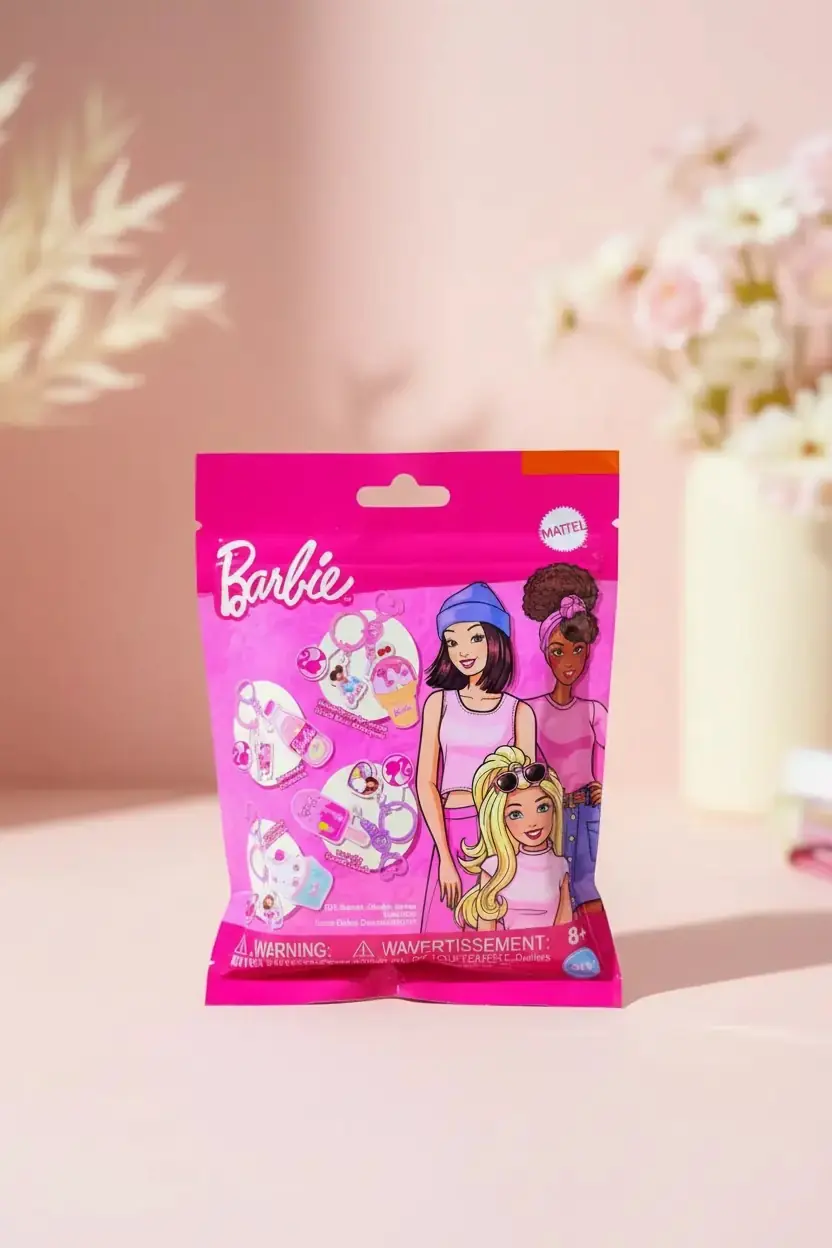 Barbie Lisanslı Kendin Yap Sallanan Tatlı Figürlü Anahtarlık Seti - Sürpriz Kutulu Blind Box