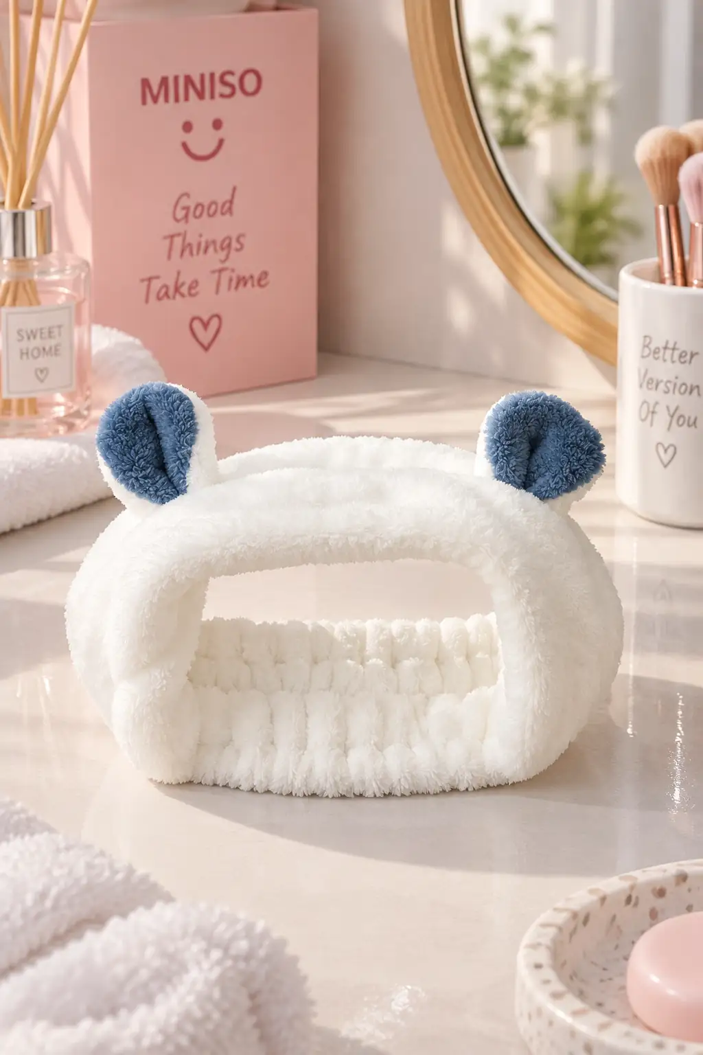 Miniso Lisanslı Kutup Ayısı 3D Saç Bandı 22 Cm – Yumuşak Esnek Bakım Bandı